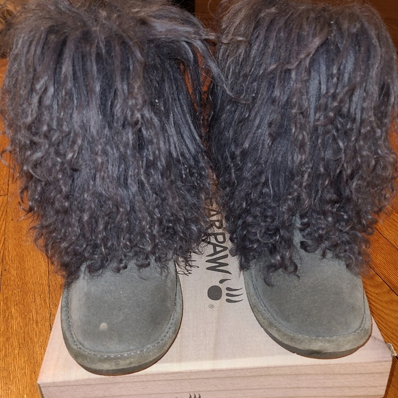 Bearpaw Boo Youth Genuine Shirling & Sheep Wool Boots Girls Size 2 - Picture 5 of 12